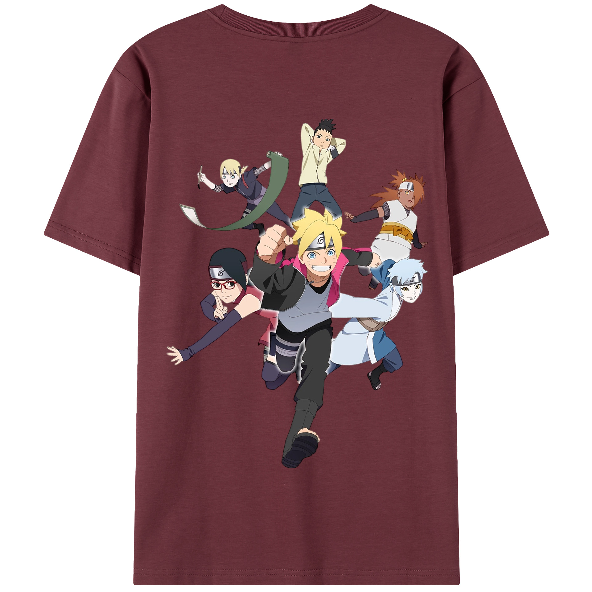 （画像用） NARUTO -ナルト- うずまき ボルト Uzumaki Boruto 綿100％半袖Tシャツ（背面プリント）